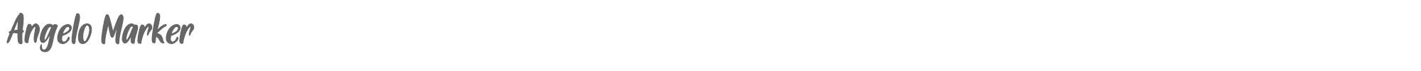 Sample characters Angelo Marker Font